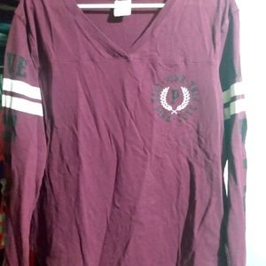 PINK long sleeve V neck shirt